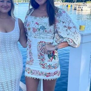 FARM Rio Multicolor Floral Long Sleeve Dress